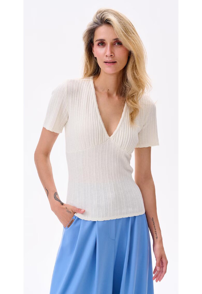 blue shadow Bluza Cu Decolteu In V
