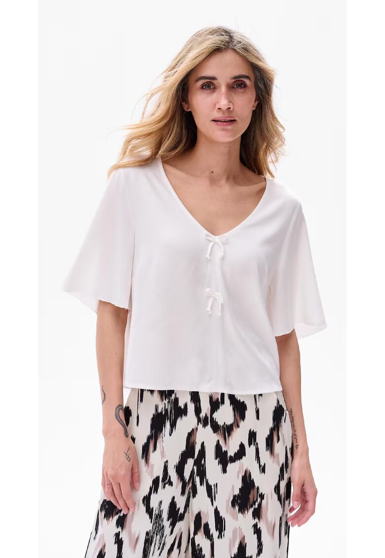 blue shadow Bluza Cu Guler Rotund Riki