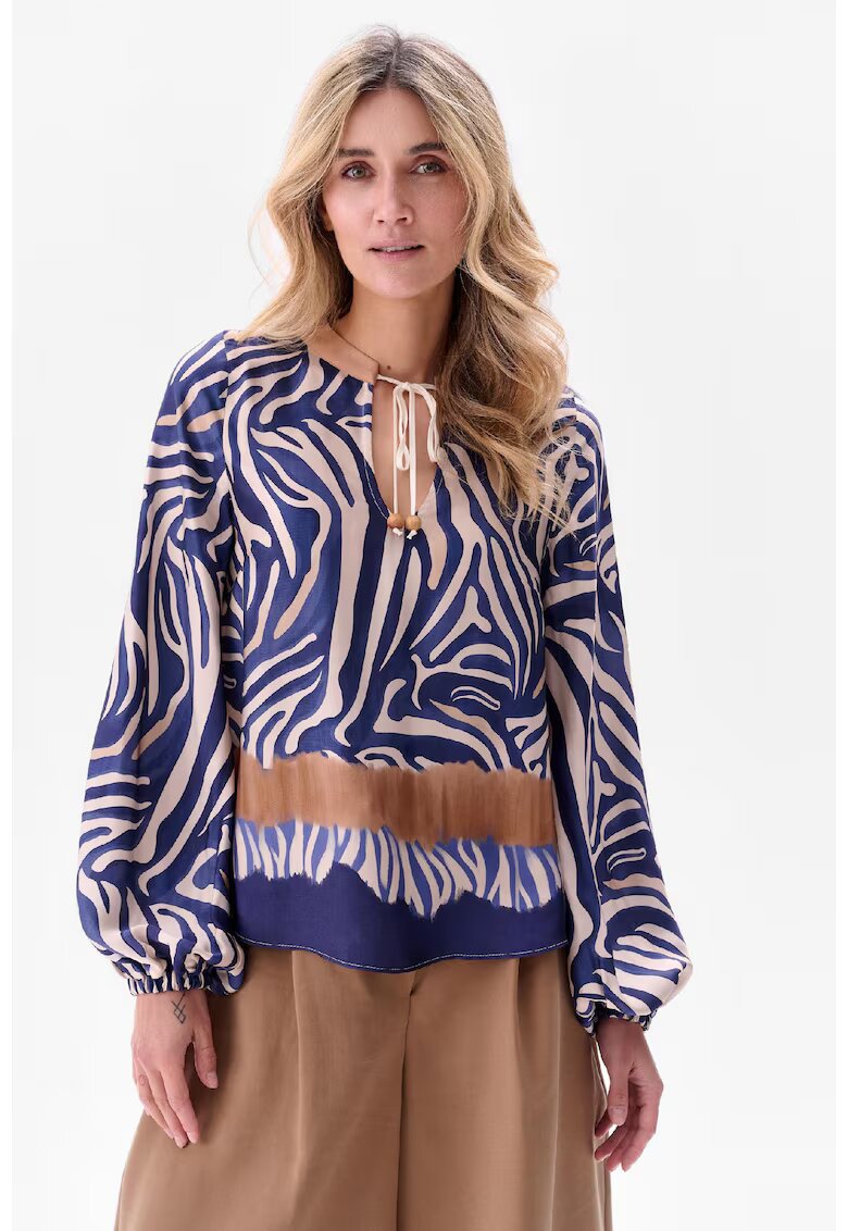 blue shadow Bluza-tunica cu imprimeu abstract Nova