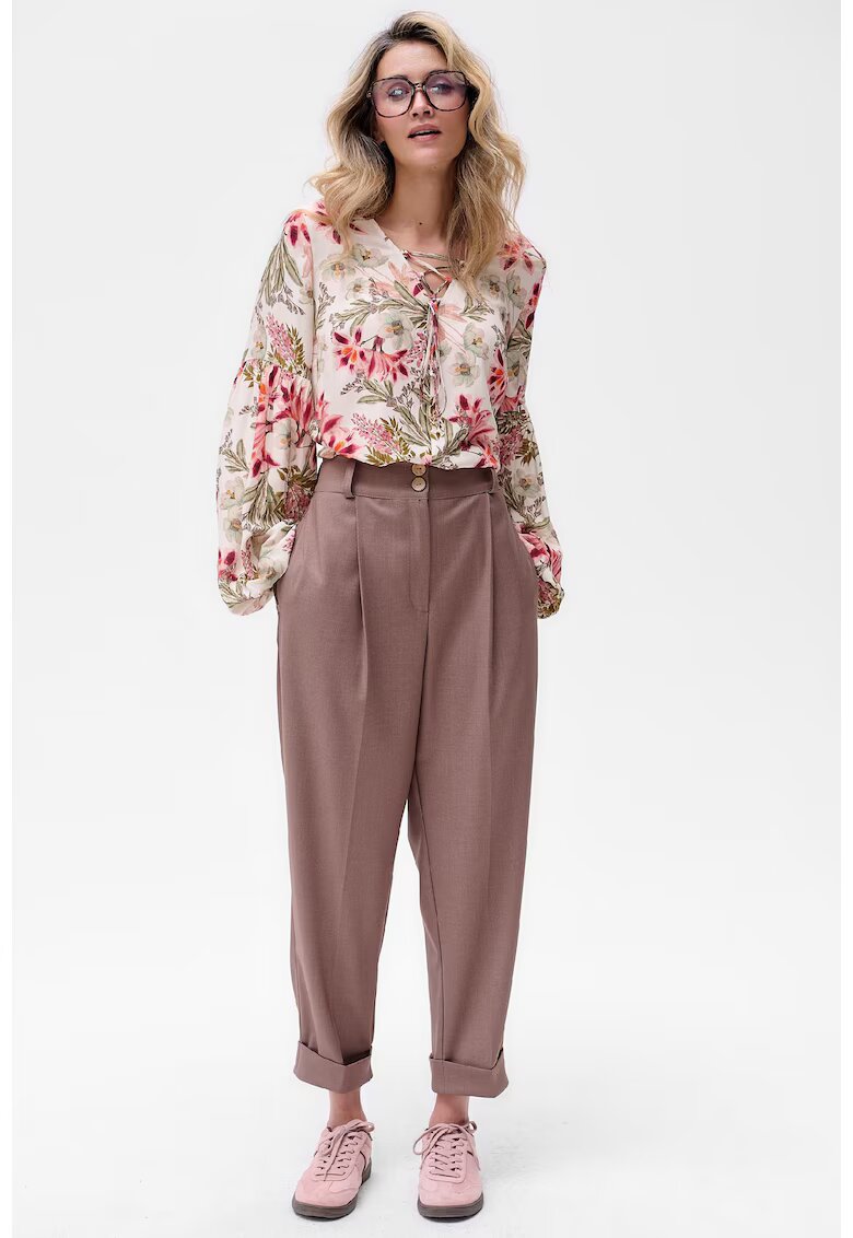 blue shadow Pantaloni conici Hilton cu buzunare