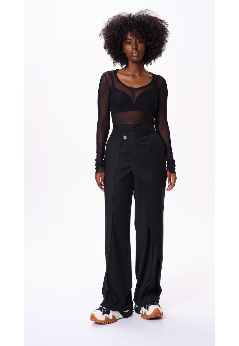 blue shadow Pantaloni cu talie asimetrica Sanak