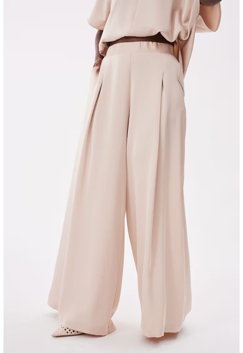 blue shadow Pantaloni largi cu talie elastica Cigar