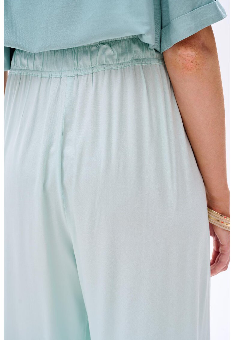 blue shadow Pantaloni Uni Cu Croiala Ampla