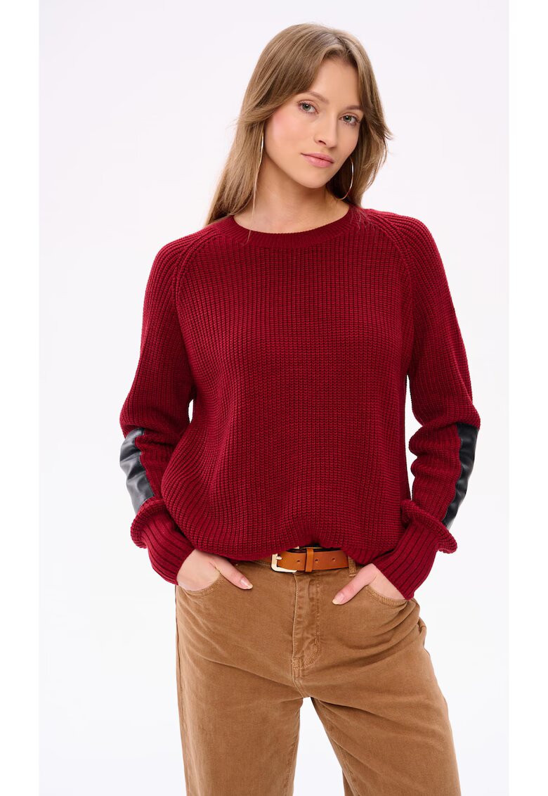 blue shadow Pulover cu maneca raglan Nirad - Rosu