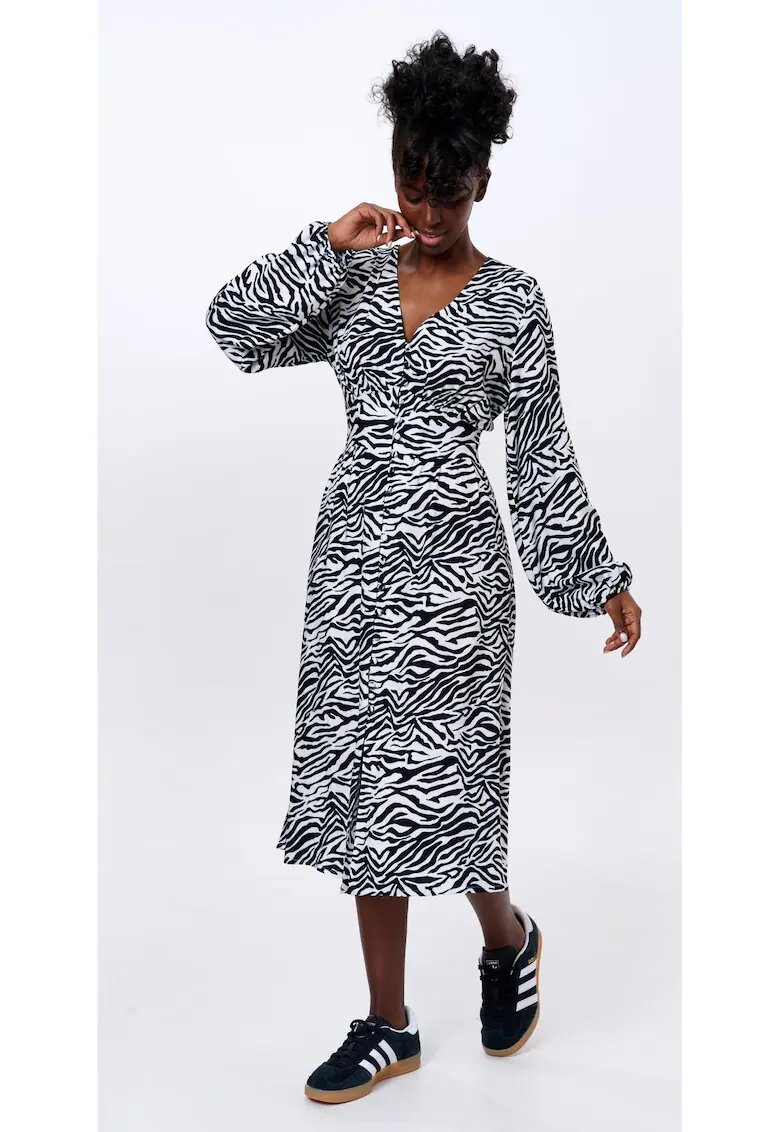 blue shadow Rochie cu imprimeu tip zebra Lena