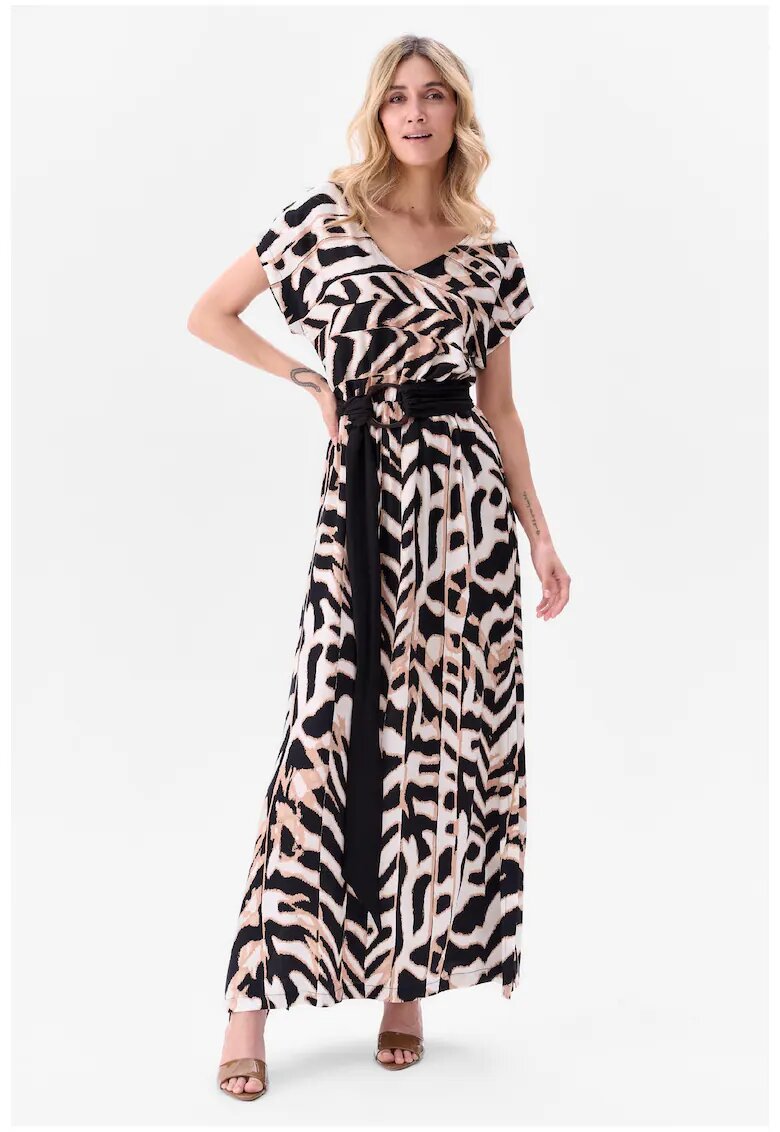 blue shadow Rochie maxi cu detalii incrucisate pe spate Holdi