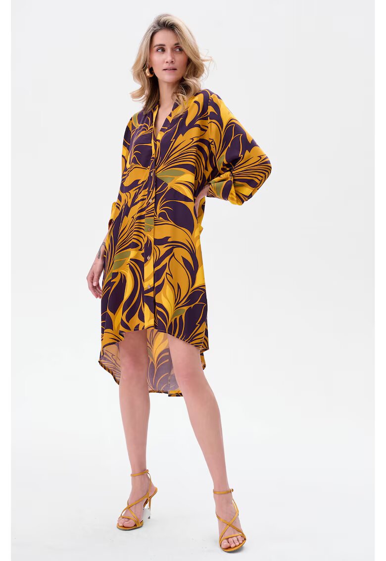 blue shadow Rochie-tunica lejera - cu motive florale Tutti