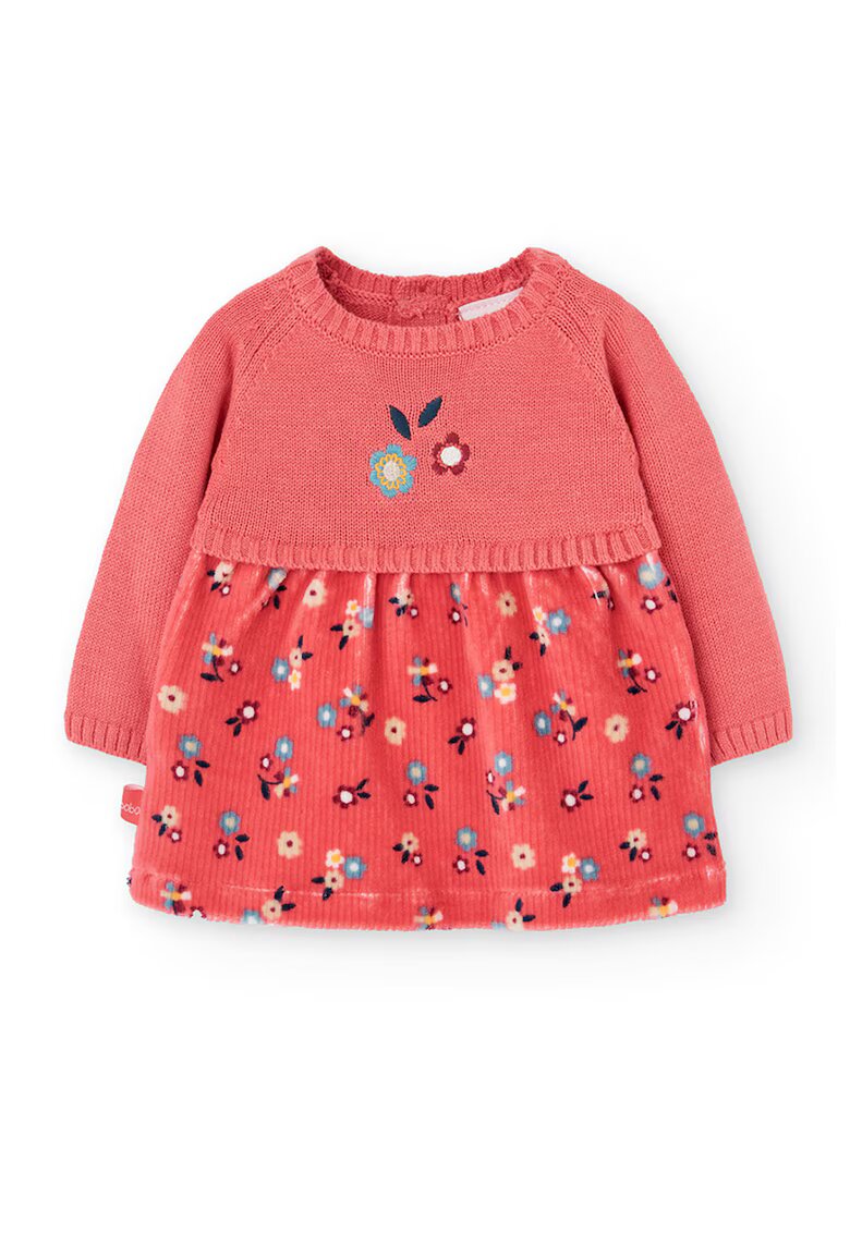 boboli Rochie 2-in-1 cu imprimeu floral - Rosu