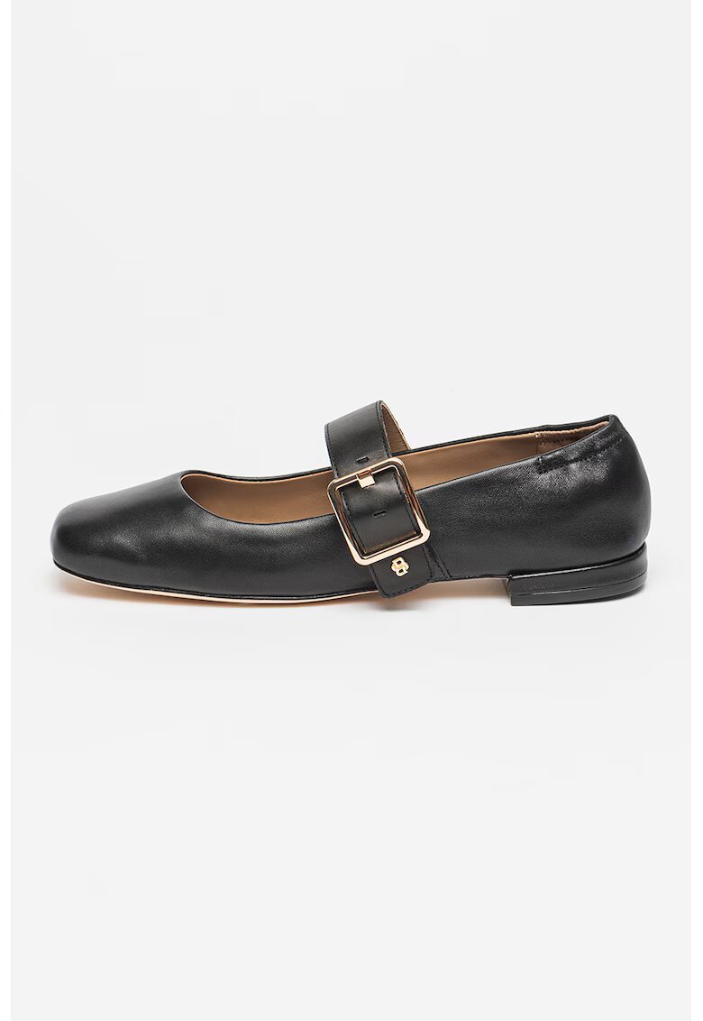 Boss Balerini Mary Jane de piele Luara - Negru
