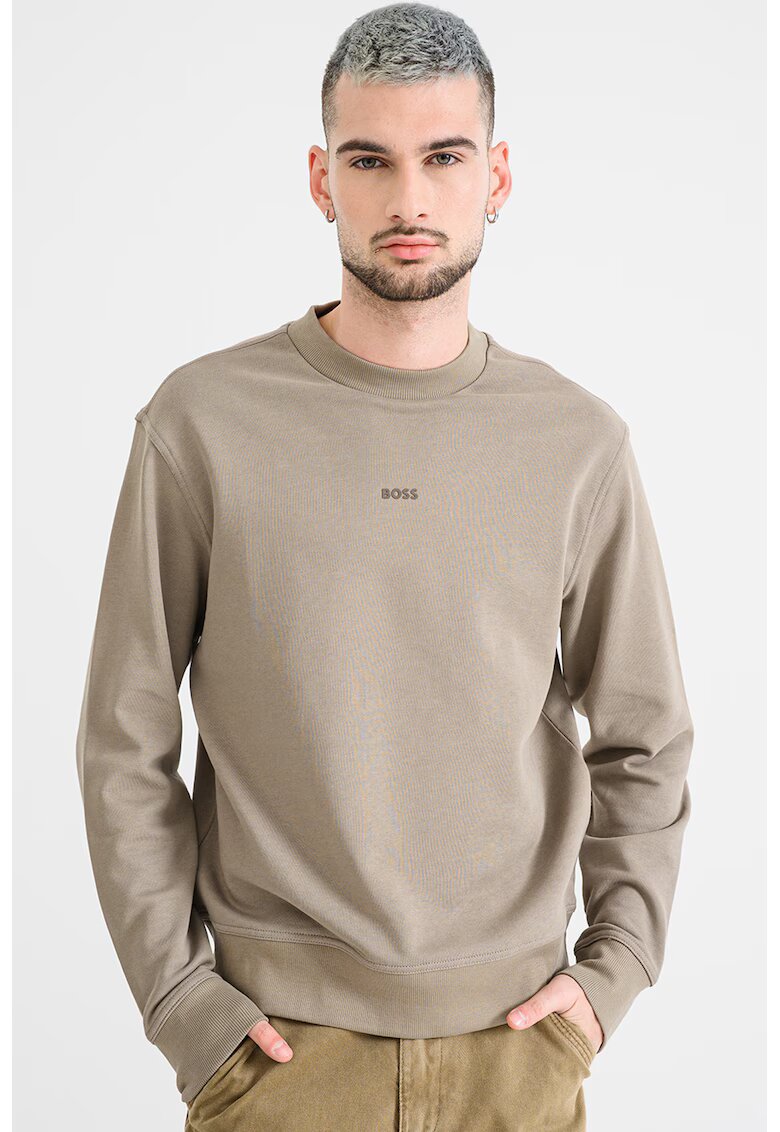 Boss Bluza de trening lejera din bumbac WeSmallCrew - Grej