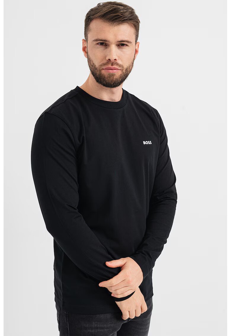 Boss Bluza regular fit cu logo - Negru