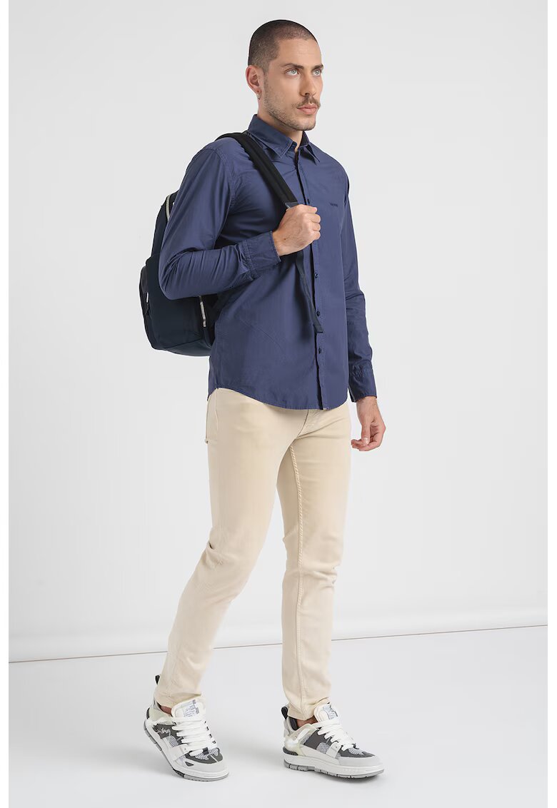 Boss Camasa regular fit de bumbac cu logo brodat - Bleumarin
