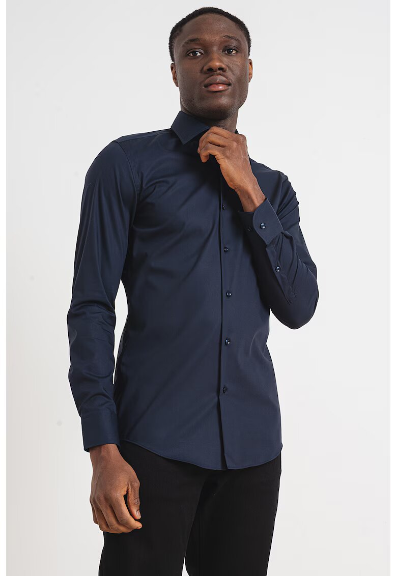 Boss Camasa slim fit Hank Kent - Bleumarin