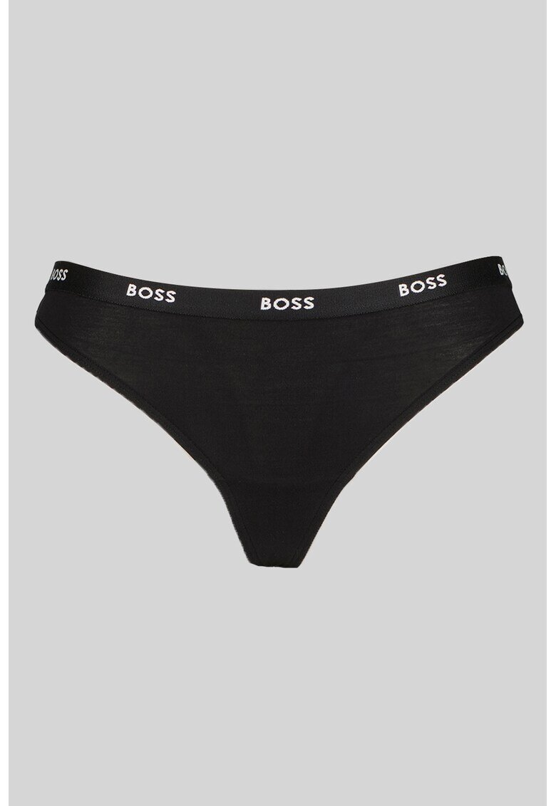 Boss Chiloti tanga cu banda logo - Negru