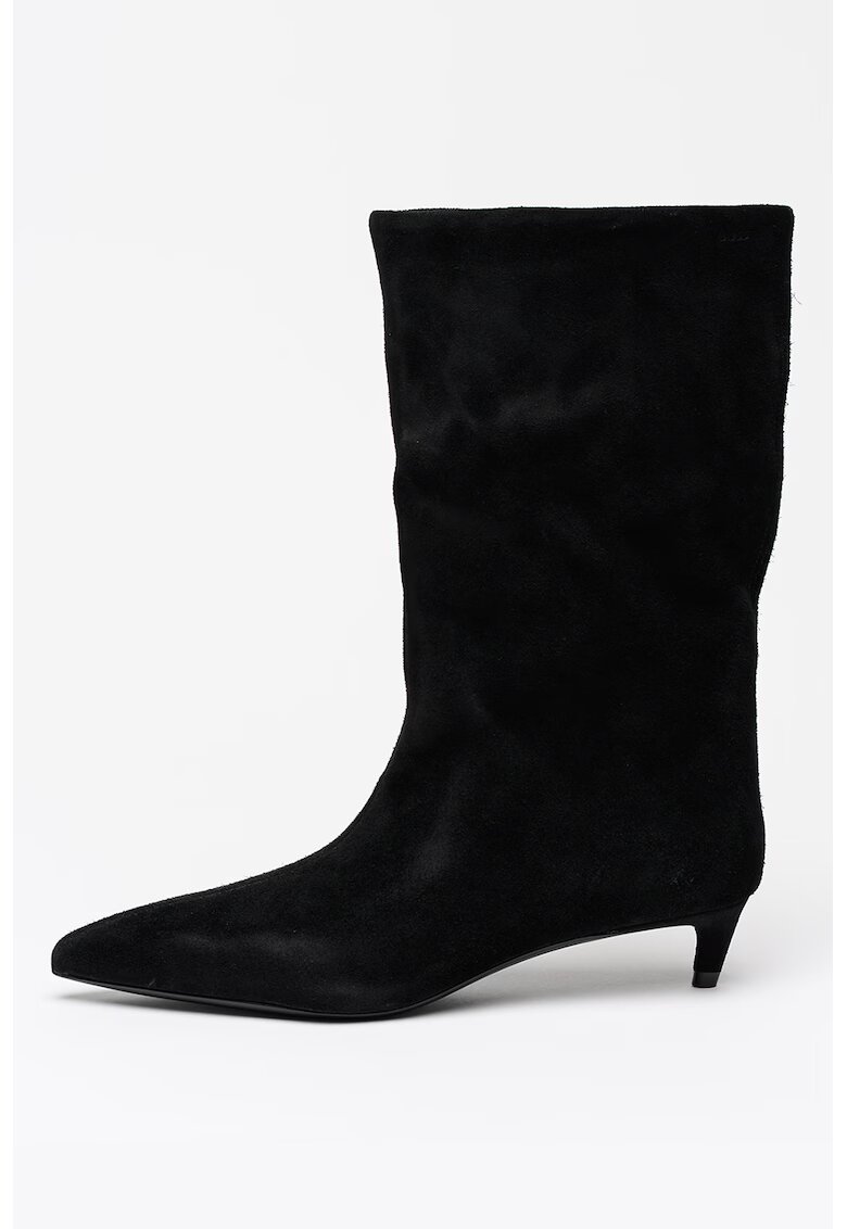 Boss Cizme slip-on cu varf ascutit si toc kitten Gracey - Negru