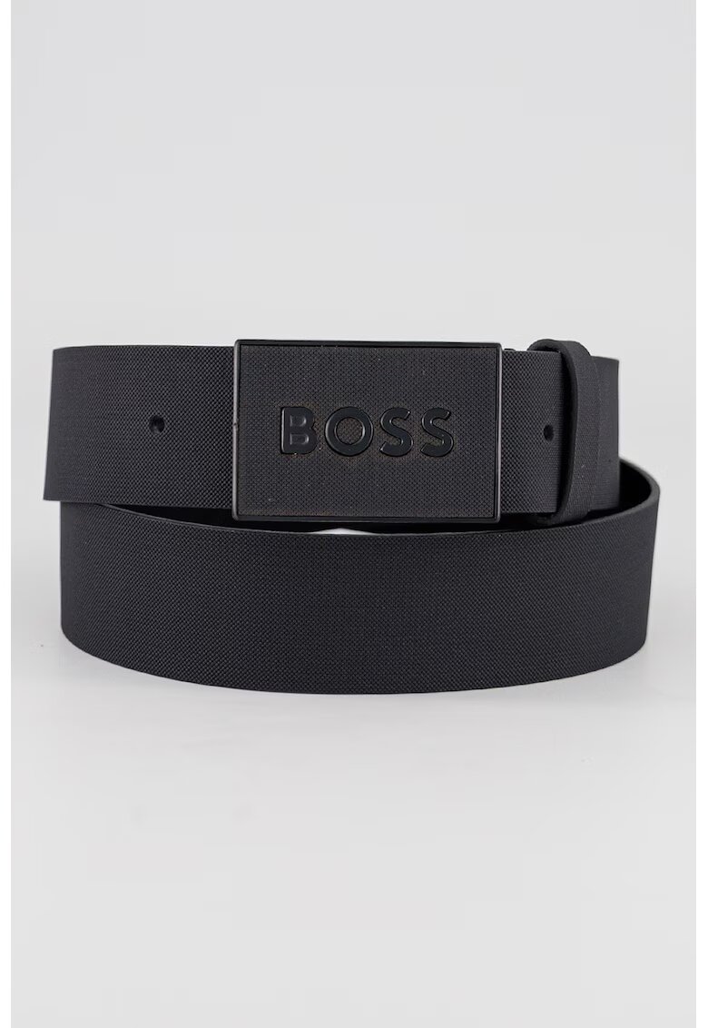 Boss Curea de piele cu catarama tip placuta - Negru