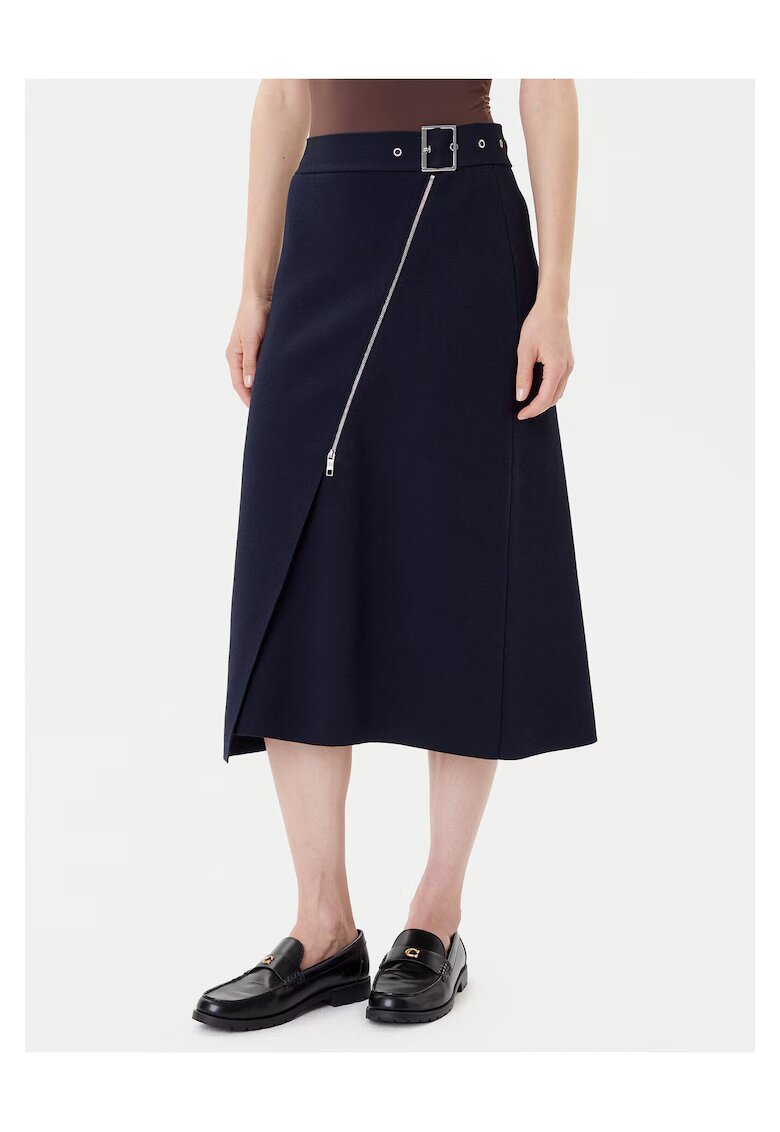 Boss Fusta Midi bleumarin - femei - 2 caracteristici