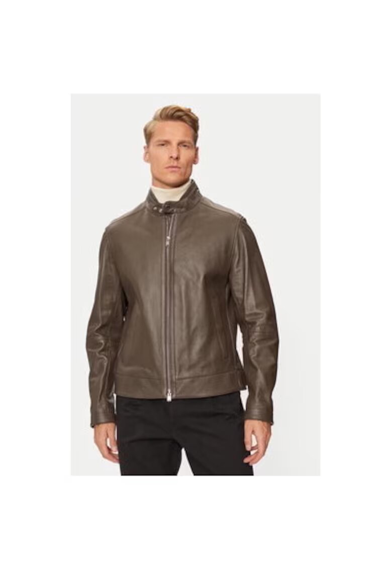 Boss Geaca barbati - 304237614 - Piele naturala - Maro - Maro