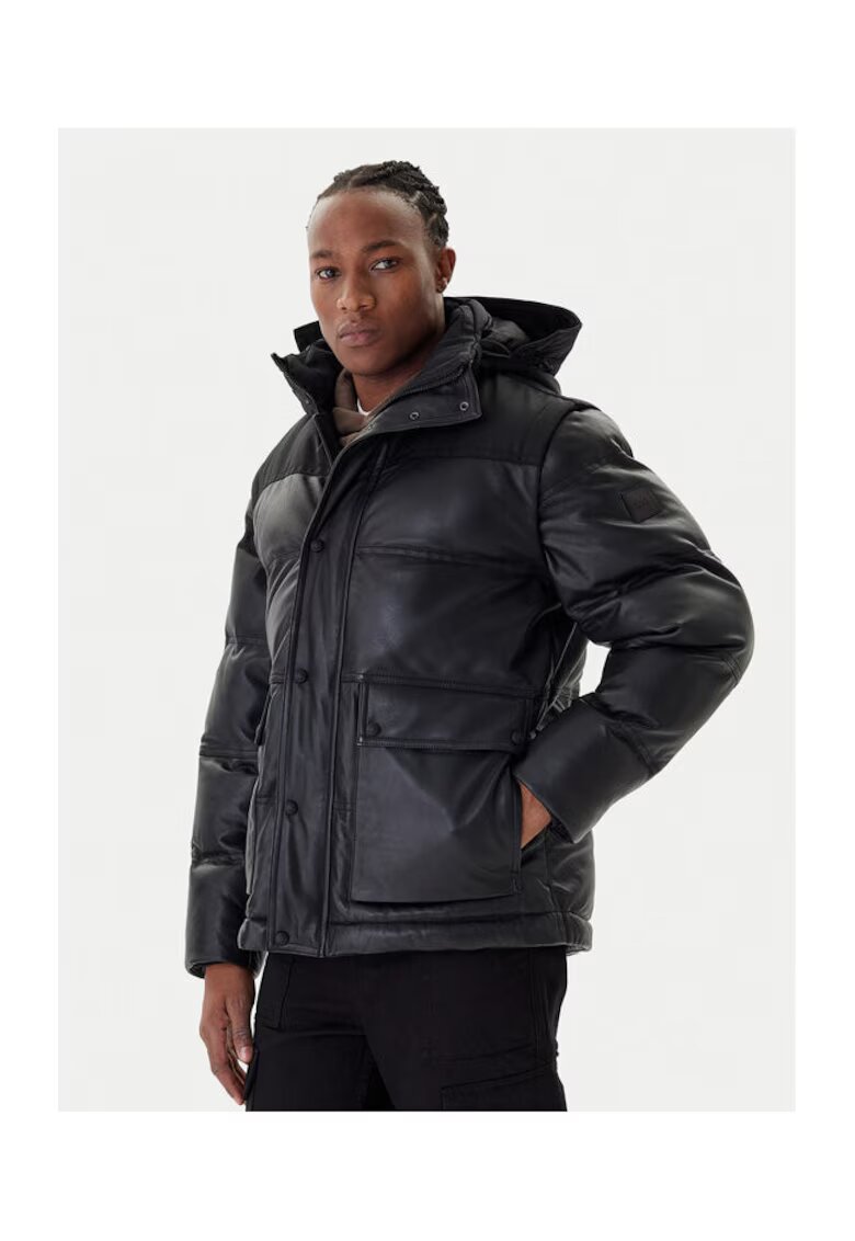 Boss Geaca barbati - 304242519 - Piele naturala - Negru - Negru