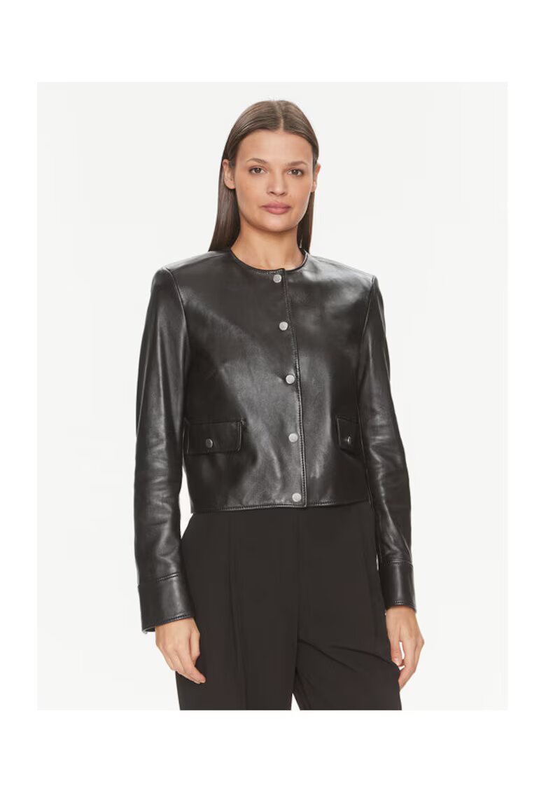 Boss Geaca dama - 303659844 - Piele naturala - Negru - Negru