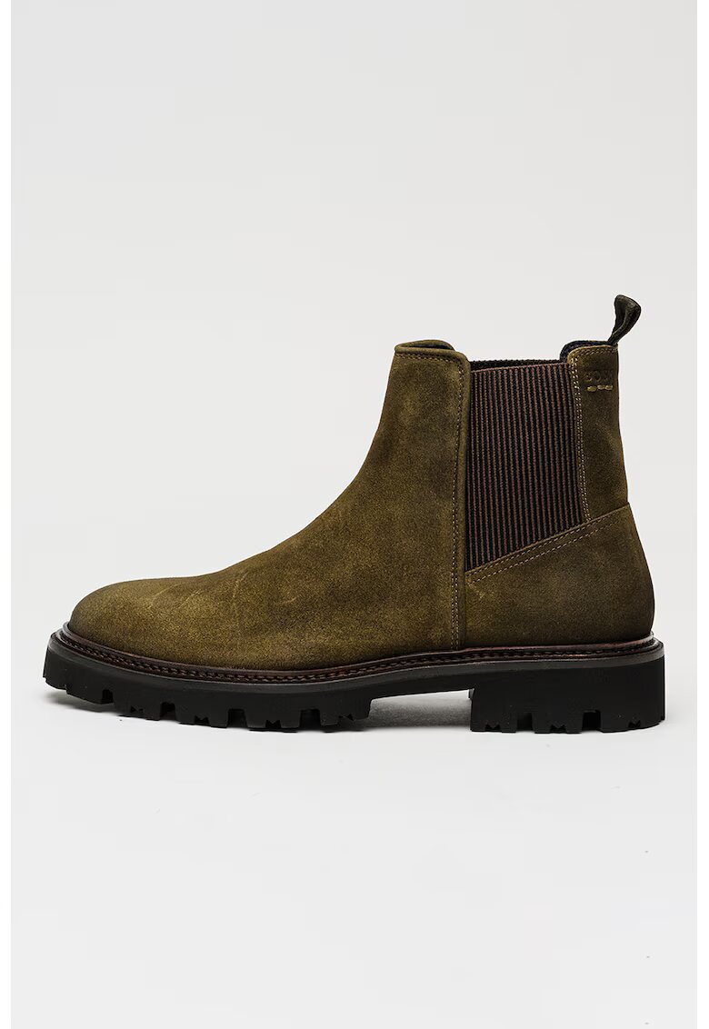 Boss Ghete Chelsea de piele intoarsa Julyo - Verde inchis