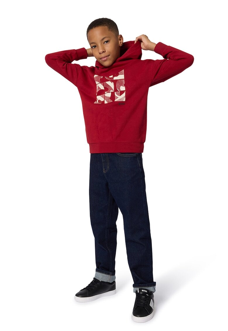 BOSS Kidswear Blugi cu cusaturi contrastante - Bleumarin