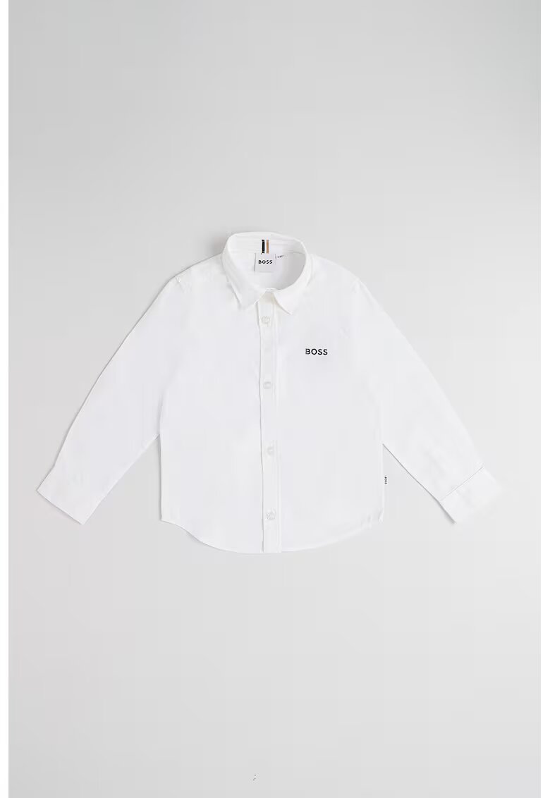 BOSS Kidswear Camasa cu maneci lungi - Alb/Negru