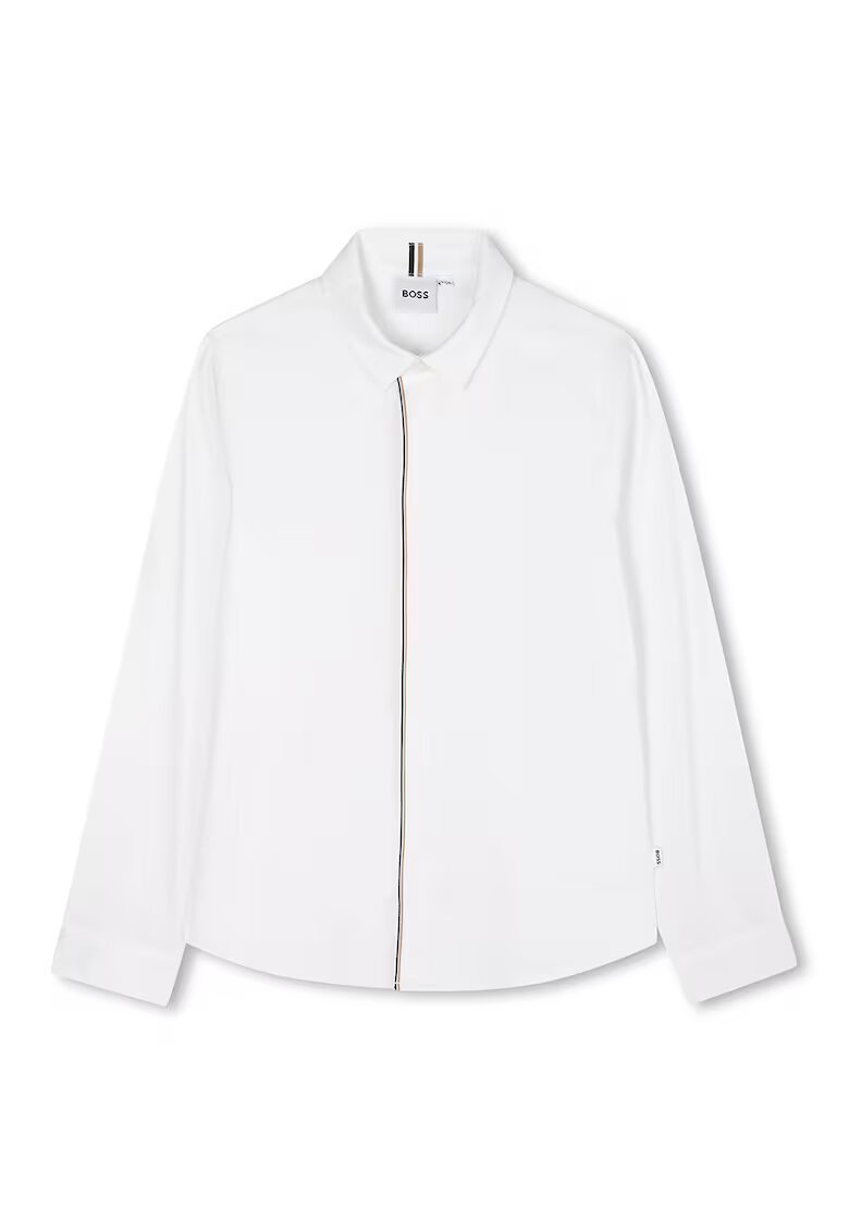 BOSS Kidswear Camasa cu maneci lungi - Alb optic