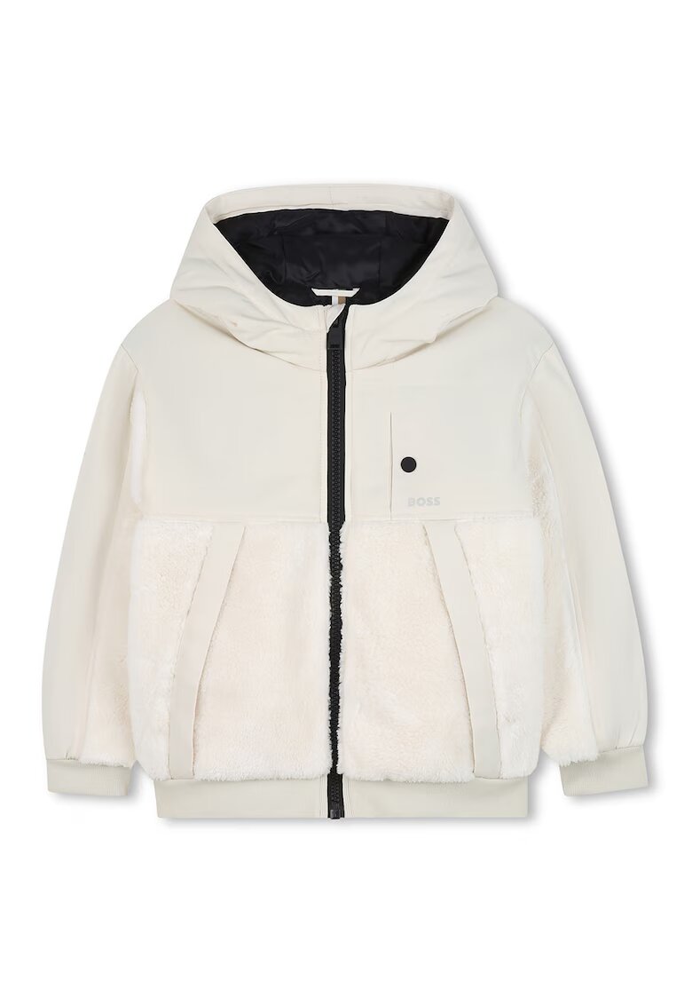 BOSS Kidswear Geaca cu gluga - Alb