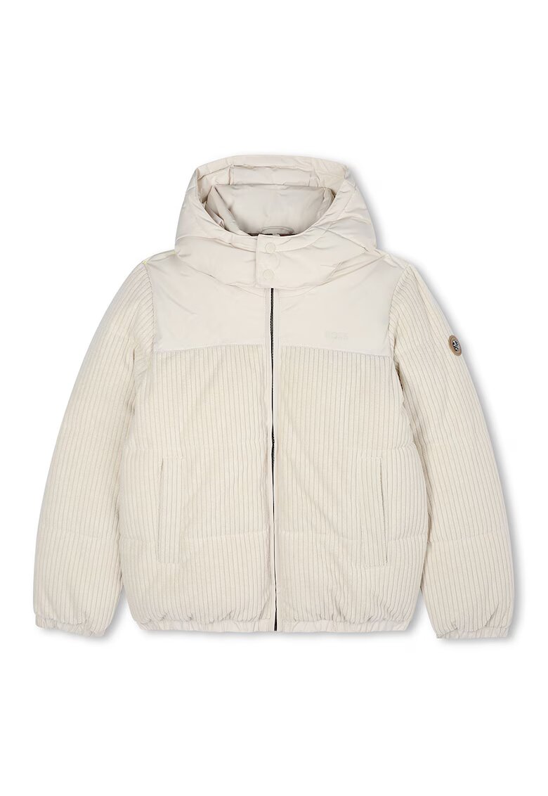 BOSS Kidswear Geaca cu gluga - Crem