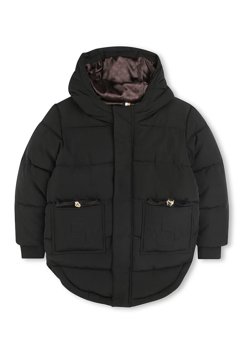 BOSS Kidswear Geaca cu gluga - Negru