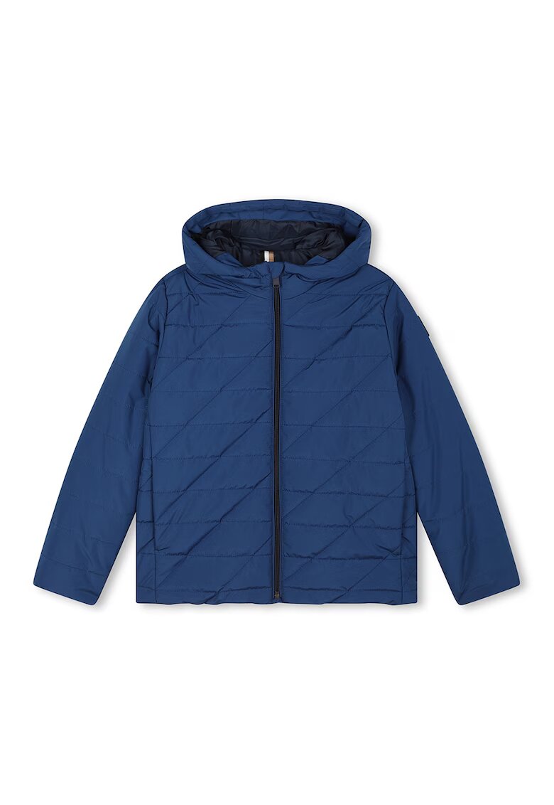 BOSS Kidswear Geaca cu vatelina si gluga - Bleumarin