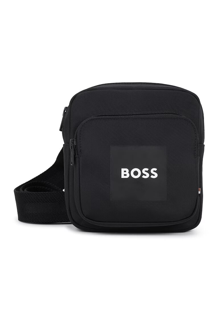 BOSS Kidswear Geanta crossbody cu imprimeu logo - Negru