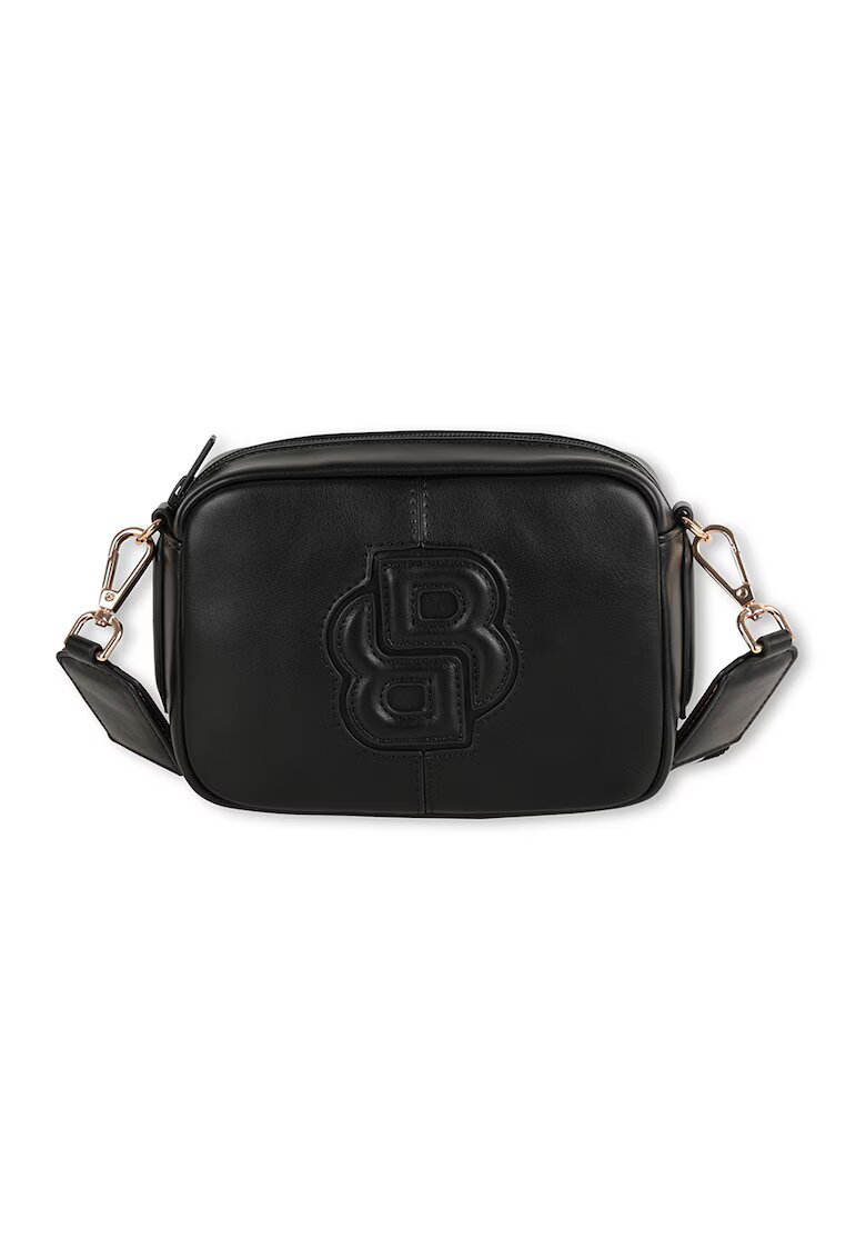 BOSS Kidswear Geanta crossbody de piele ecologica cu logo - Negru