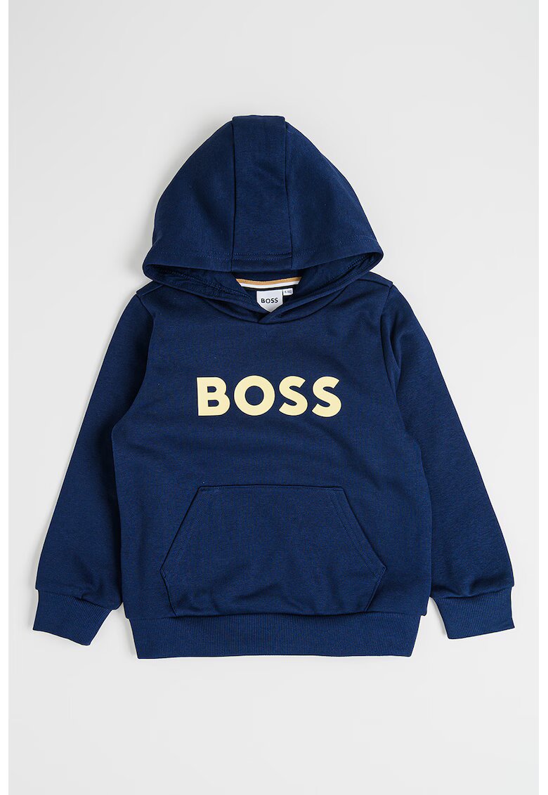 BOSS Kidswear Hanorac cu buzunar kangaroo - Bleumarin