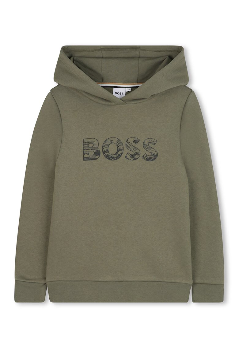 BOSS Kidswear Hanorac cu imprimeu logo - Kaki