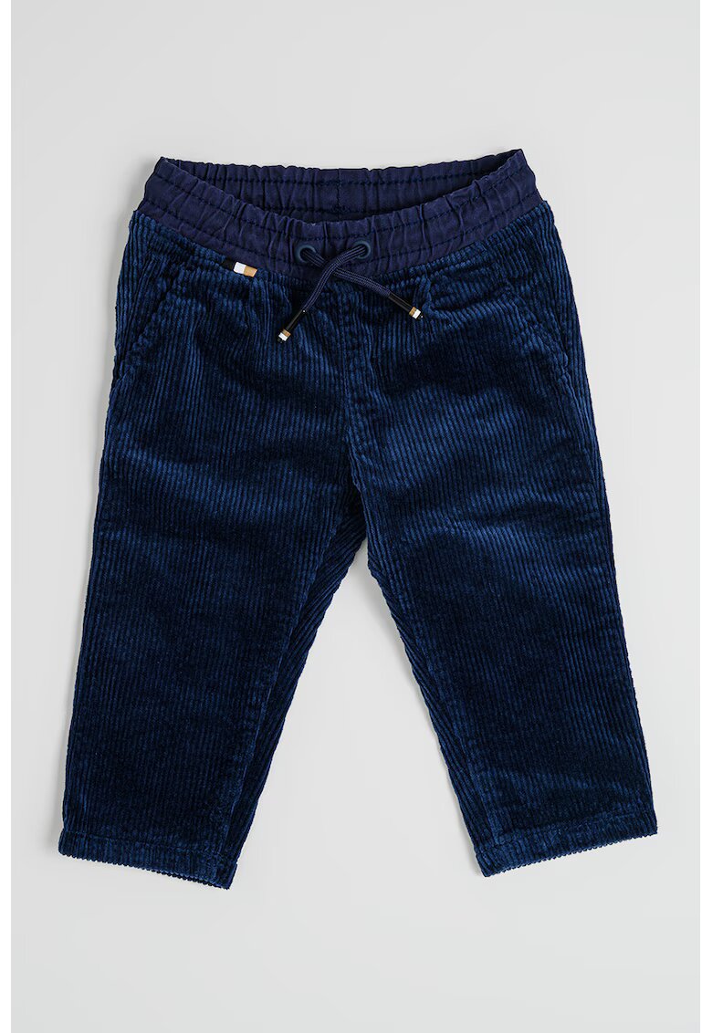 BOSS Kidswear Pantaloni de reiat cu snur - Bleumarin