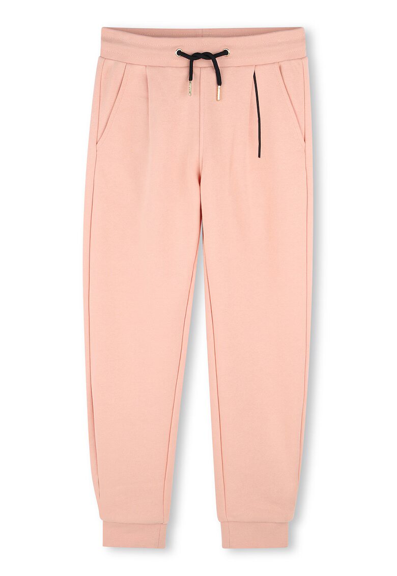 BOSS Kidswear Pantaloni de trening cu snur in talie - Piersica