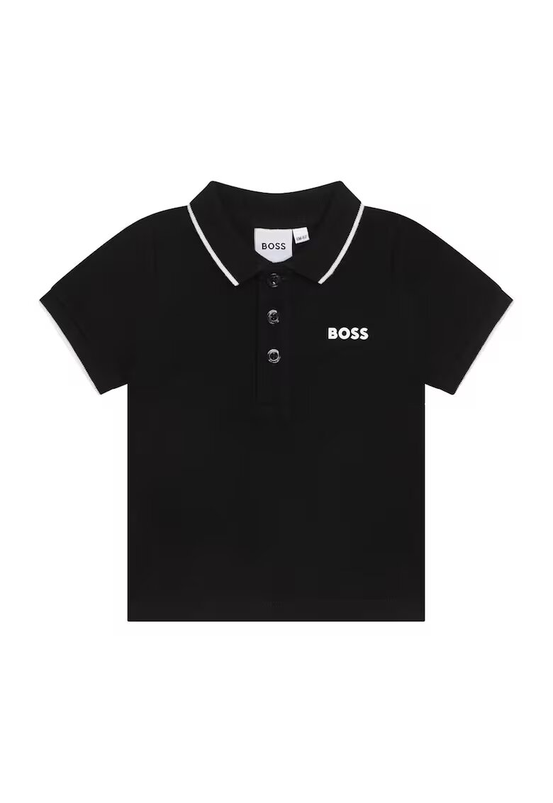 BOSS Kidswear Tricou polo din bumbac - Negru