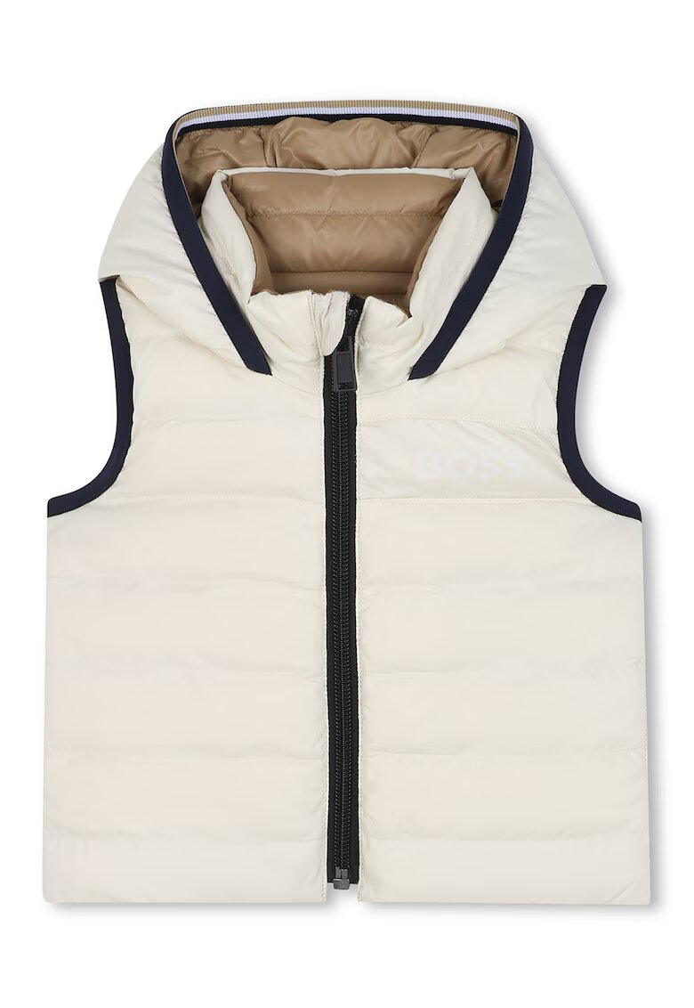 BOSS Kidswear Vesta reversibila cu umplutura cu puf - Bej/Crem