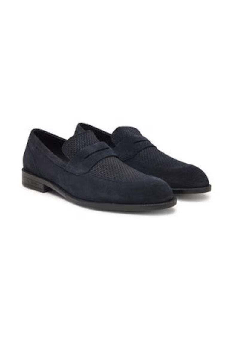 Boss Mocasini dama - piele intoarsa - bleumarin