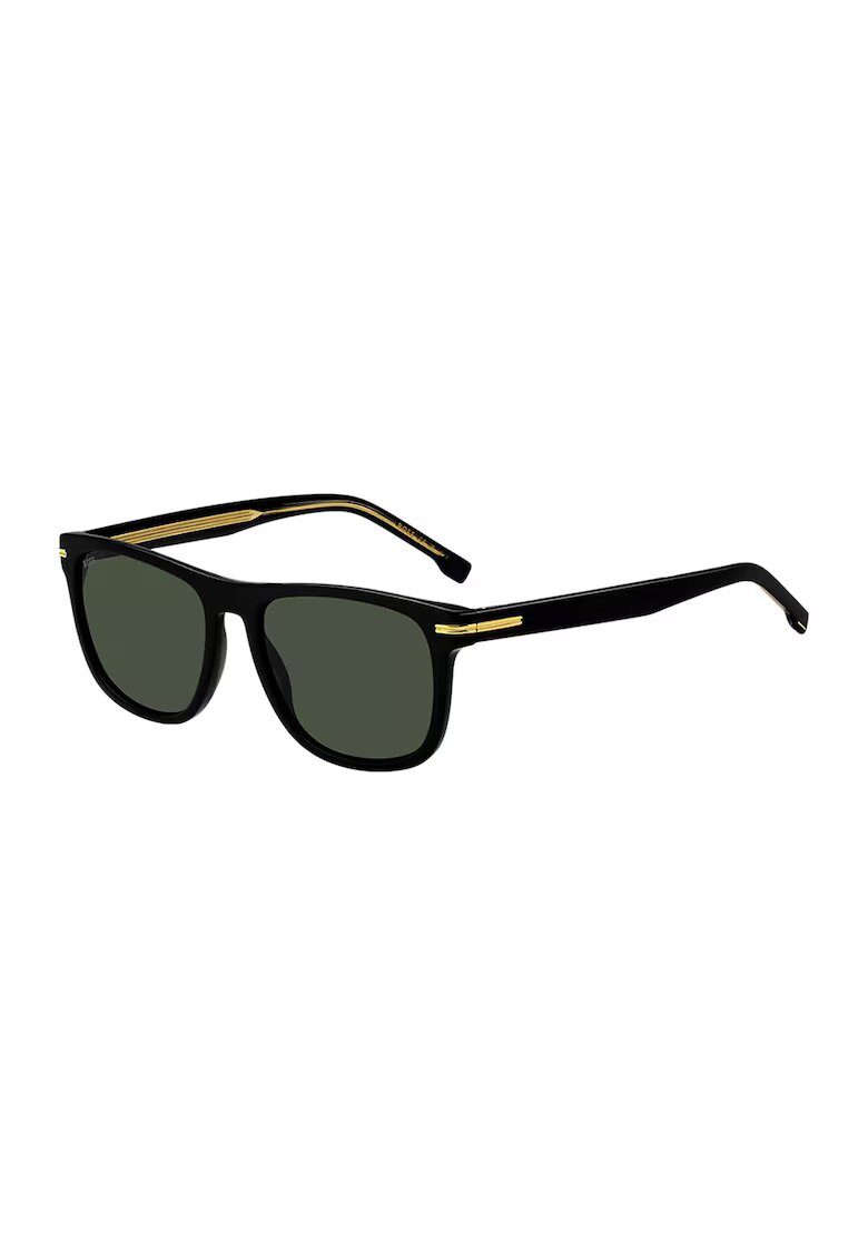 Boss Ochelari de soare dreptunghiulari cu lentile uni - Auriu/Negru