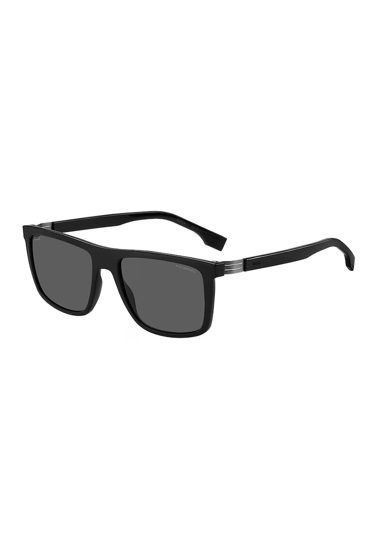 Boss Ochelari de soare dreptunghiulari - Negru stins/Argintiu