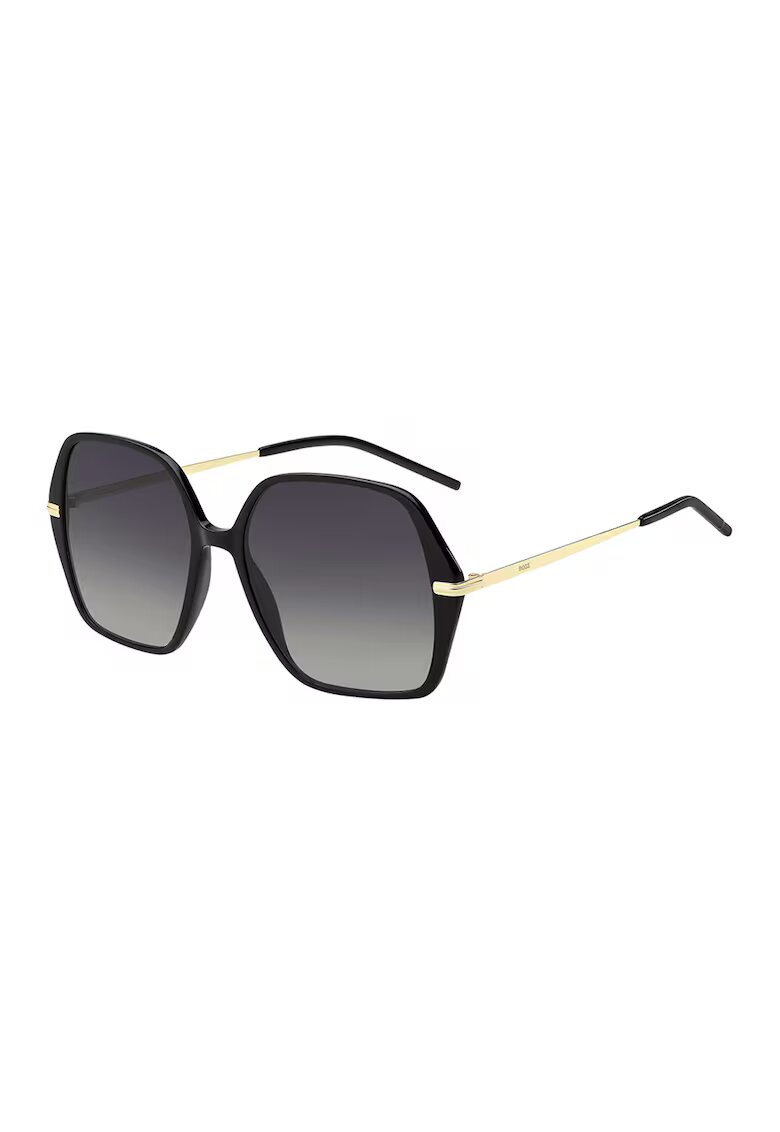 Boss Ochelari de soare patrati cu lentile in degrade - Auriu/Negru/Gri antracit