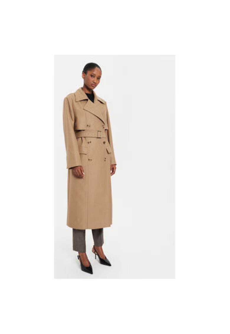 Boss Palton dama - 304313134 - Lana/Poliester - Bej - Bej