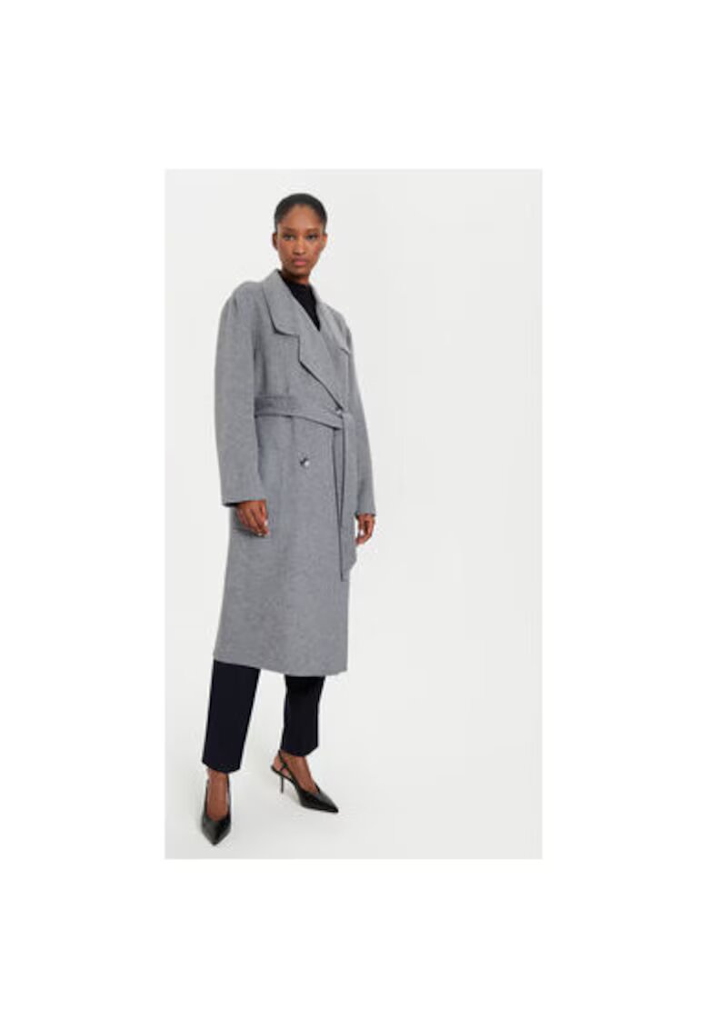 Boss Palton dama - 304313332 - Lana/Nylon - Gri - Gri
