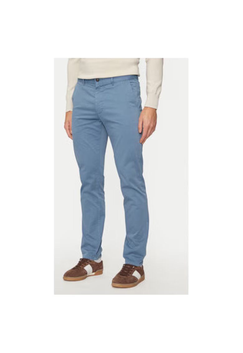 Boss Pantaloni Barbati - 304242182 - Bumbac - Elastan - Albastru - Albastru