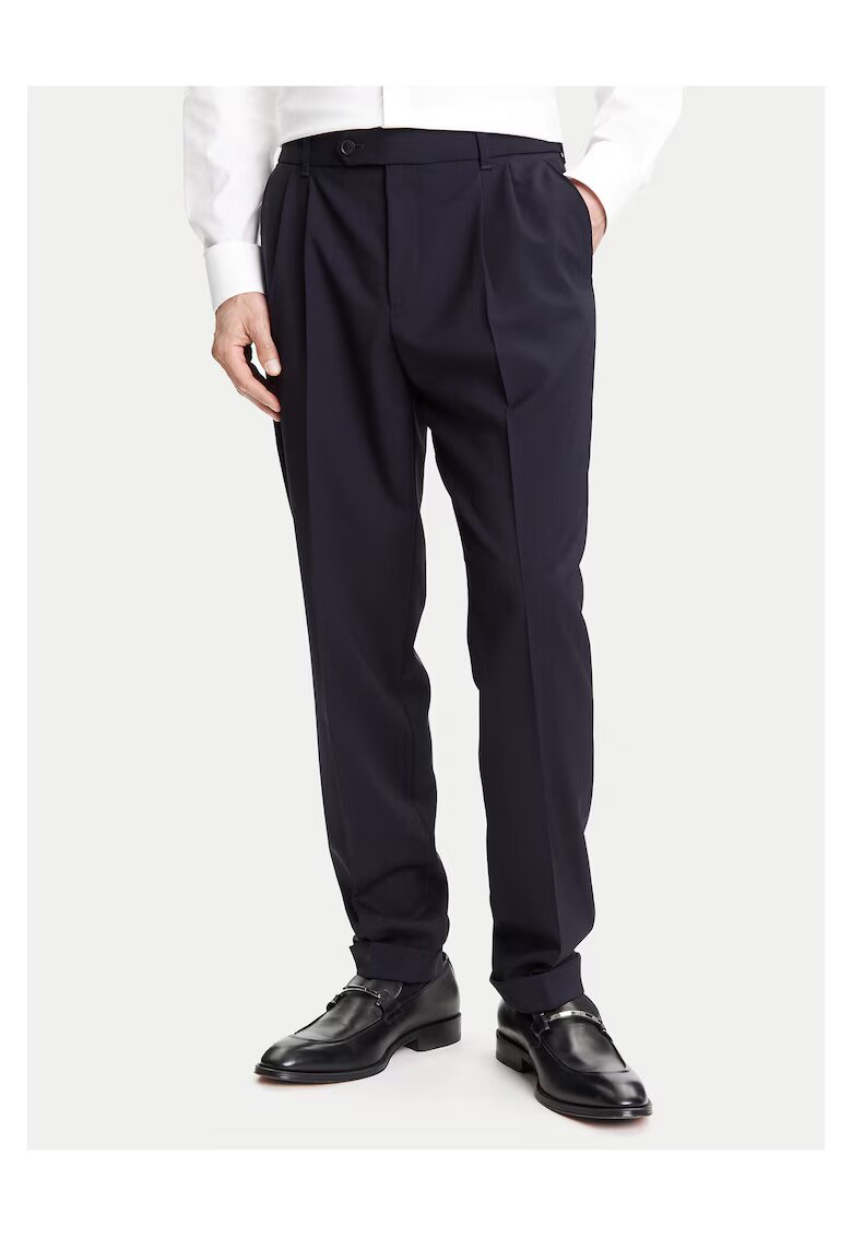 Boss Pantaloni barbati - bleumarin - stil elegant