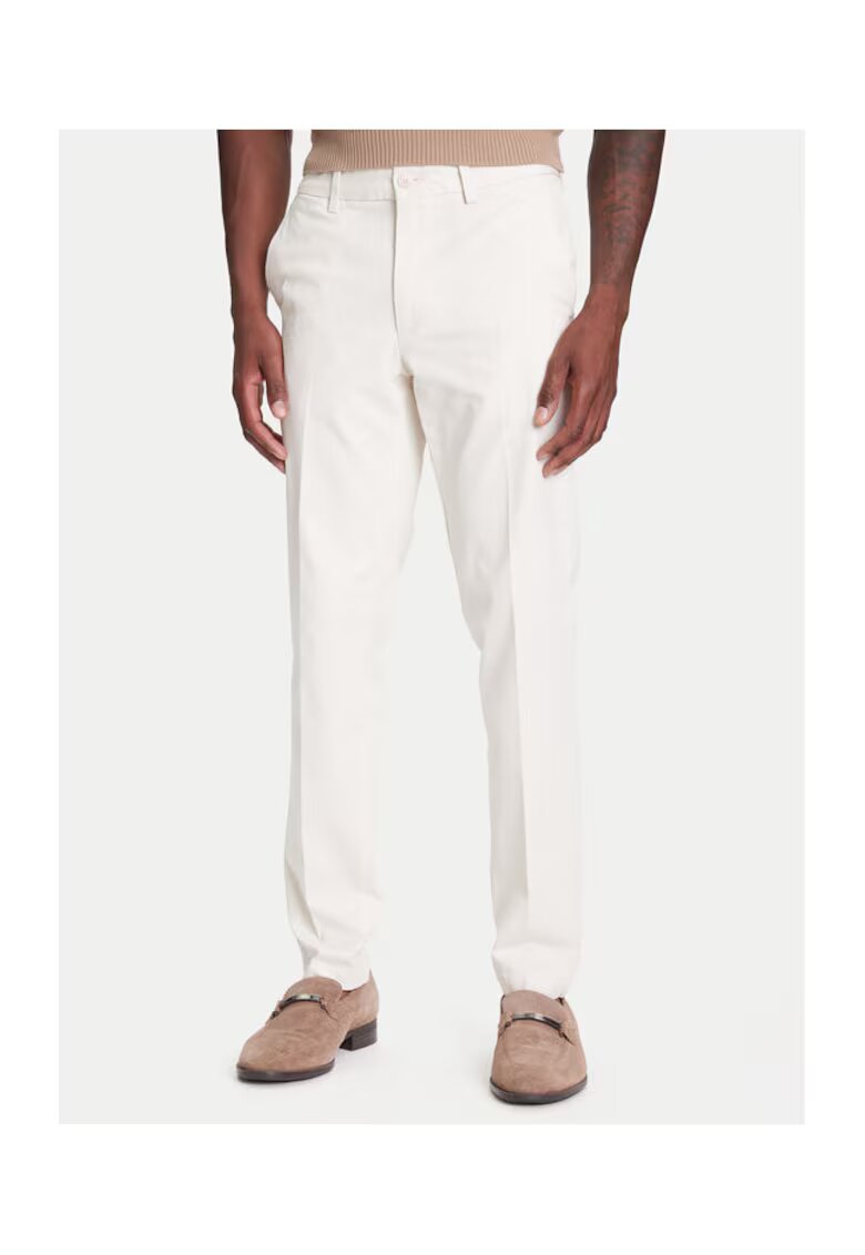 Boss Pantaloni barbati ecru - chino