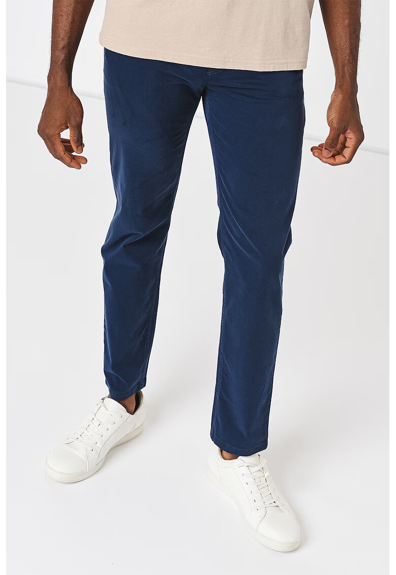 Boss Pantaloni chino cu croiala dreapta - Bleumarin